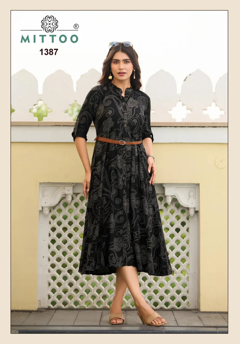 Belt Vol 28 By Mittoo Rayon Printed One Piece Collection 